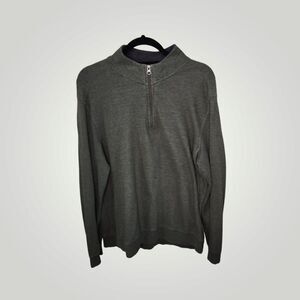English Laundry Men’s Green Quarter Zip Pullover Sweatshirt Size L